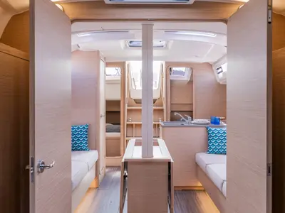 Salon of Sunsail 37.3 Premium Plus, a Dufour 37 sailboat at Dubrovnik, Croatia