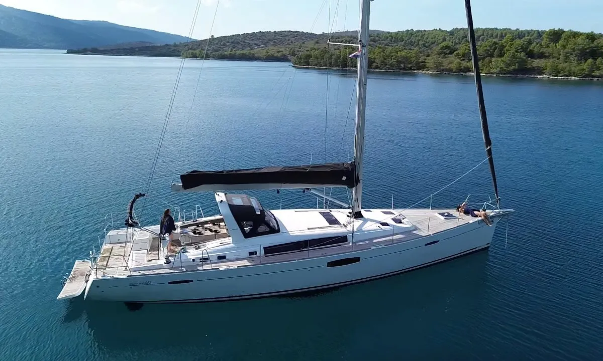 Exterior view of Beneteau Oceanis 60, a sailboat at Split, Croatia