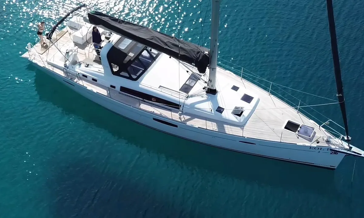 Exterior view of Beneteau Oceanis 60, a sailboat at Split, Croatia