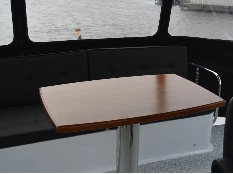 Deck of De Drait Advantage 38, a motorboat at Drachten, Netherlands
