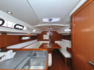 Galley of Star Elisabeth, a Beneteau Oceanis 34 sailboat at Punat, Croatia