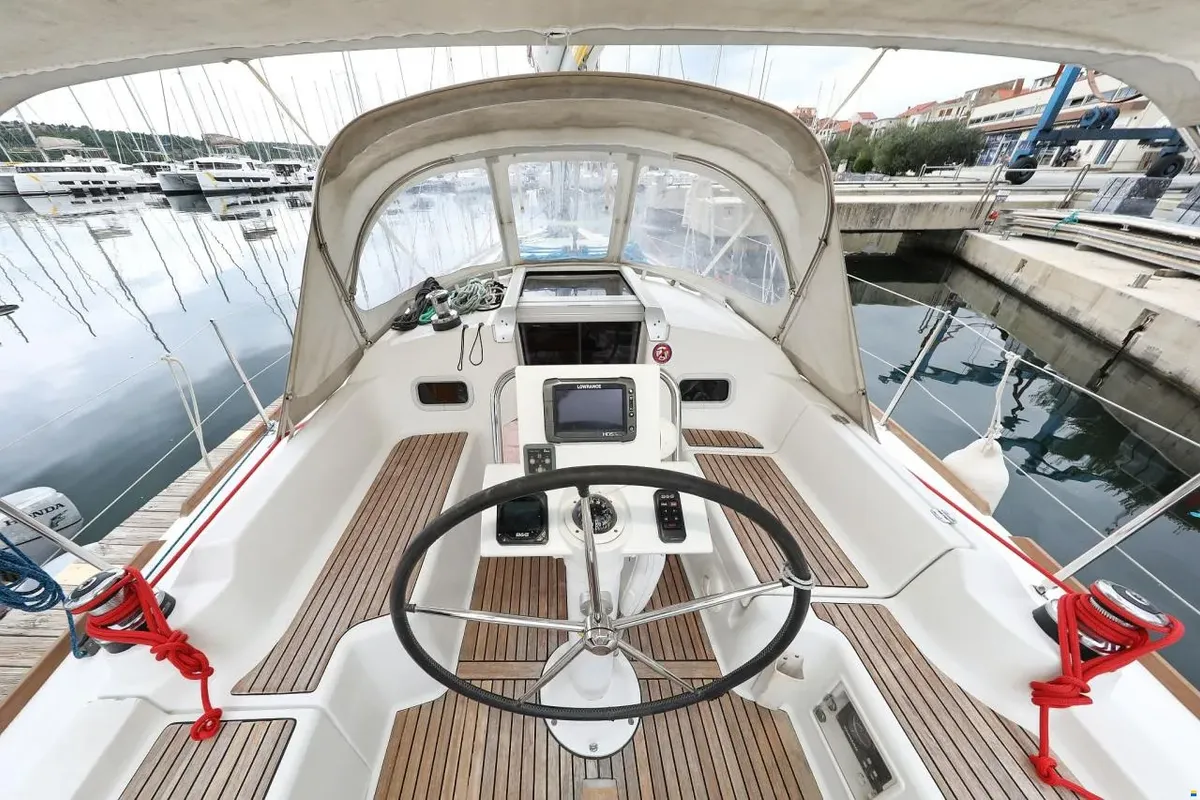Star Elisabeth , a Beneteau Oceanis 34 sailboat at Punat, Croatia