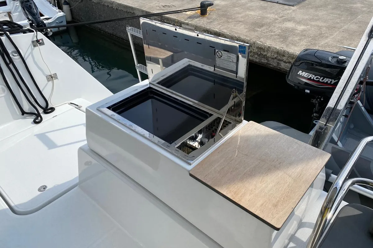 Ooga Chaka, a Fountaine Pajot Astréa 42 catamaran at Sithonia Municipal Unit, Greece