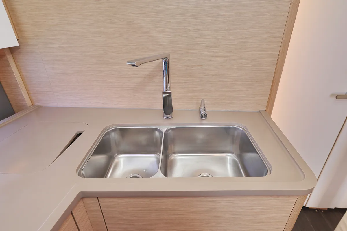 Galley of Ocean Rose, a Dufour 48 sailboat at Općina Sukošan, Croatia