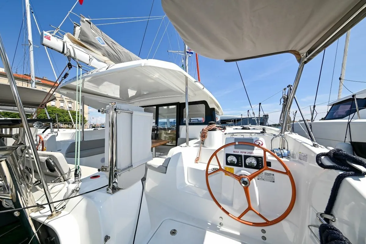 ISLAND BLUE V, a Excess 11 catamaran at Grad Pula, Croatia