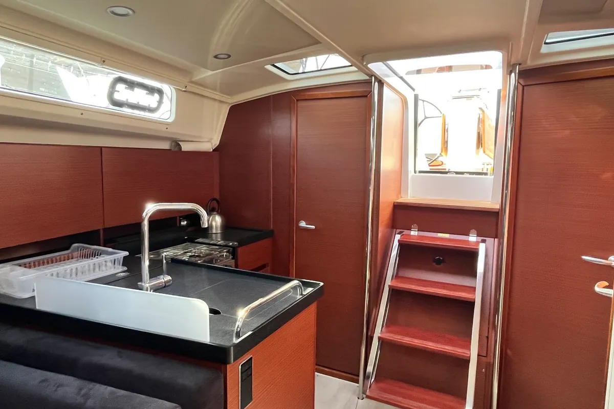 Galley of Anyma, a Hanse 418 sailboat at Thessaloniki, Greece
