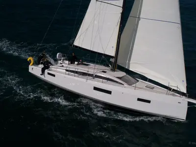 Exterior view of Freeride, a RM 1180 sailboat at La Favière, France