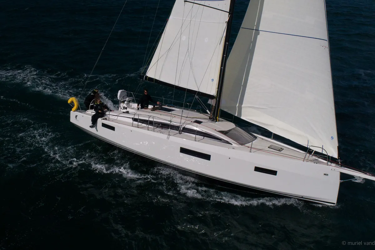 Exterior view of Freeride, a RM 1180 sailboat at La Favière, France