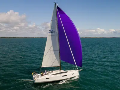 Exterior view of Freeride, a RM 1180 sailboat at La Favière, France