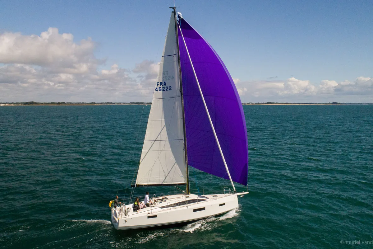 Exterior view of Freeride, a RM 1180 sailboat at La Favière, France