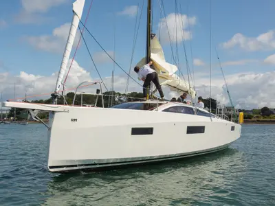 Exterior view of Freeride, a RM 1180 sailboat at La Favière, France