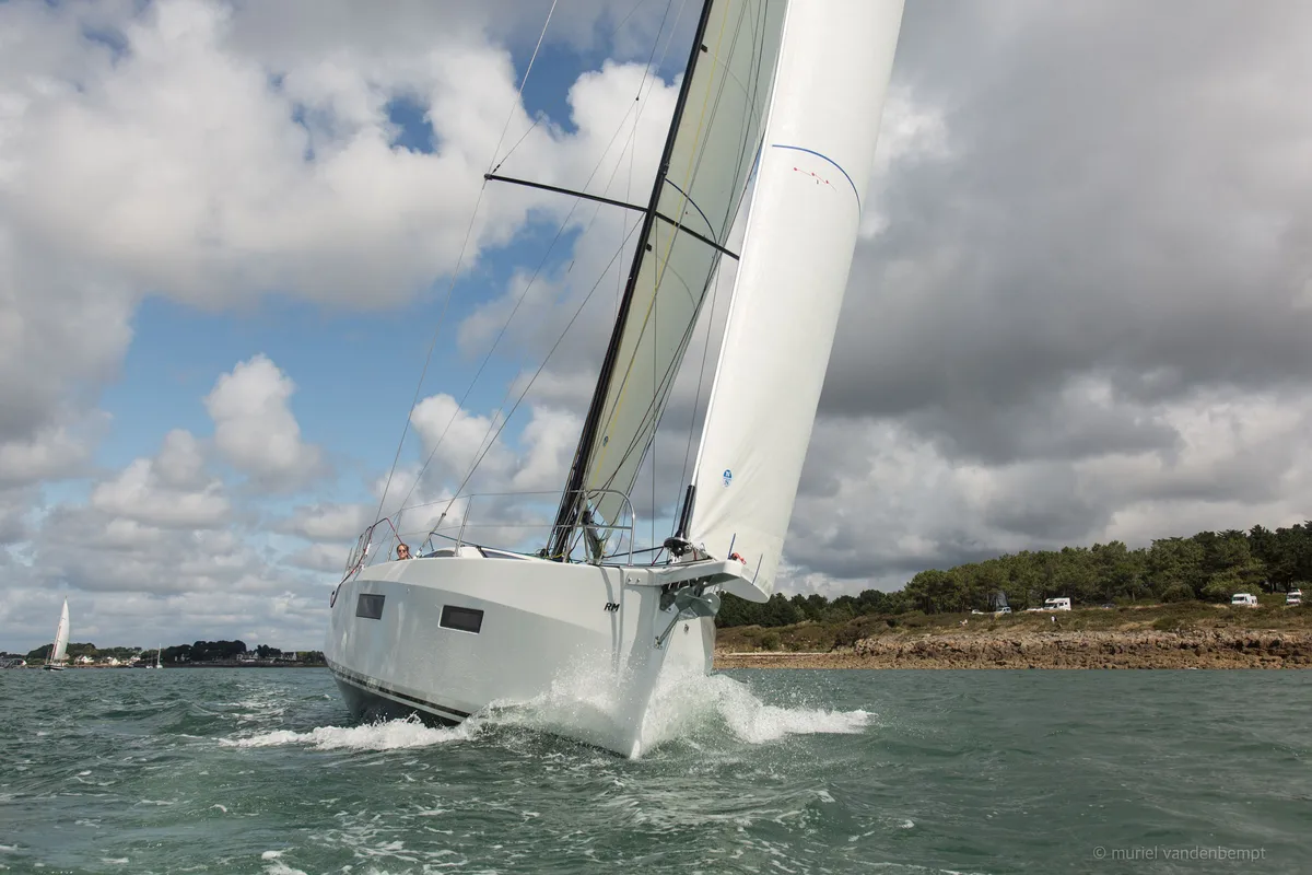 Exterior view of Freeride, a RM 1180 sailboat at La Favière, France