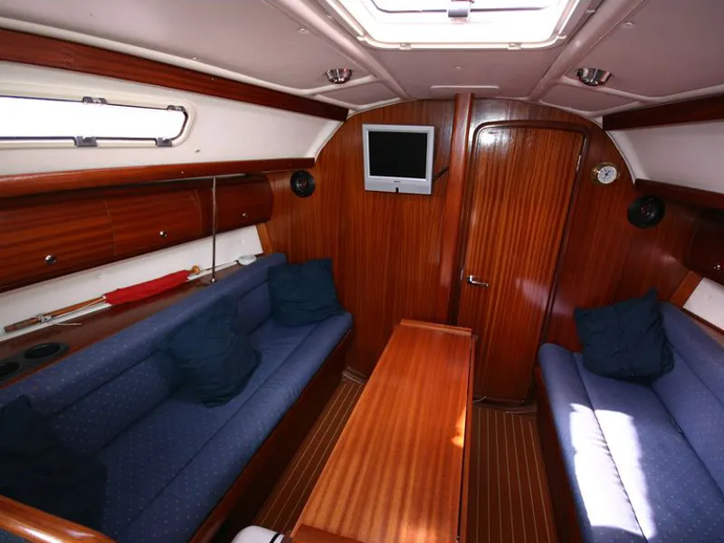 Salon of Elizabet, a Bavaria 32 sailboat at Grad Biograd na Moru, Croatia