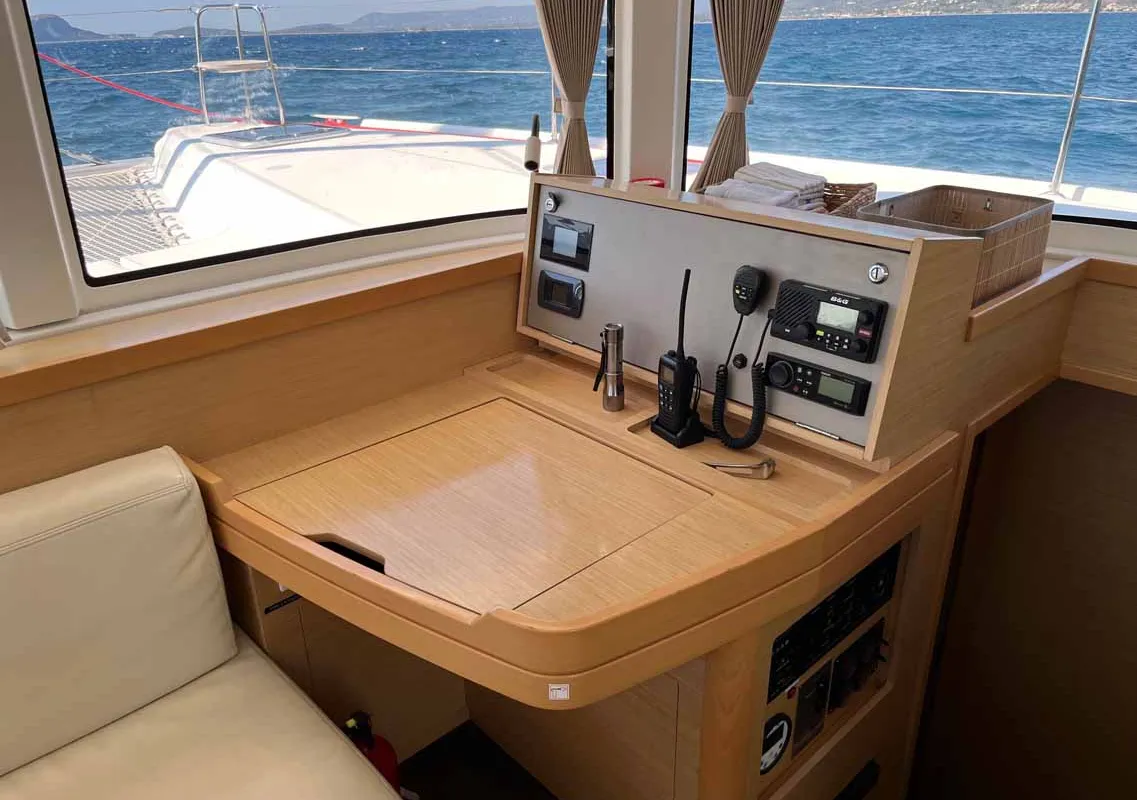 Ocean Light, a Lagoon 42 catamaran at Figari/Golfo Aranci, Italy
