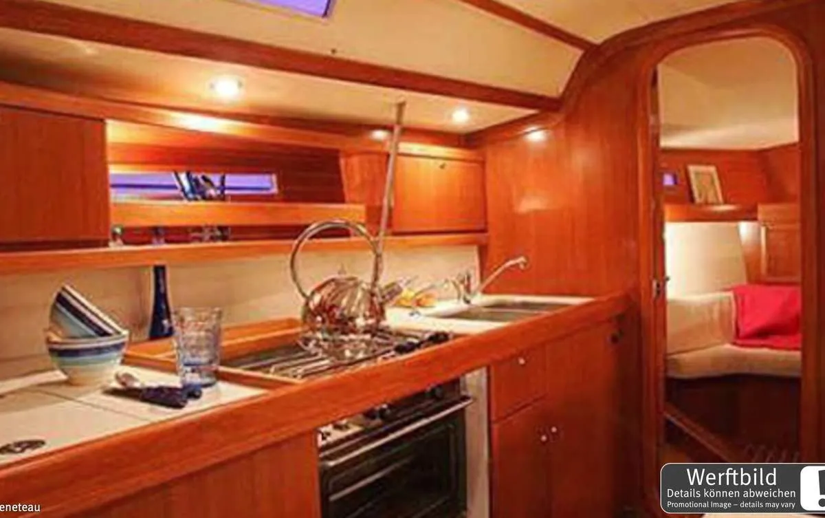 Galley of Nausicaa, a Dufour 365 GL sailboat at Barth, Germany