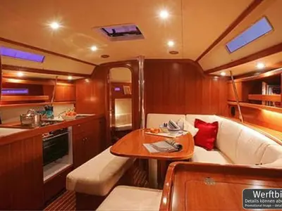 Salon of Nausicaa, a Dufour 365 GL sailboat at Barth, Germany