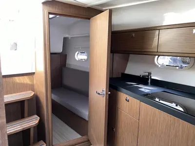 Cabin on Roma, a Bavaria S29+ motorboat at Grad Pula, Croatia
