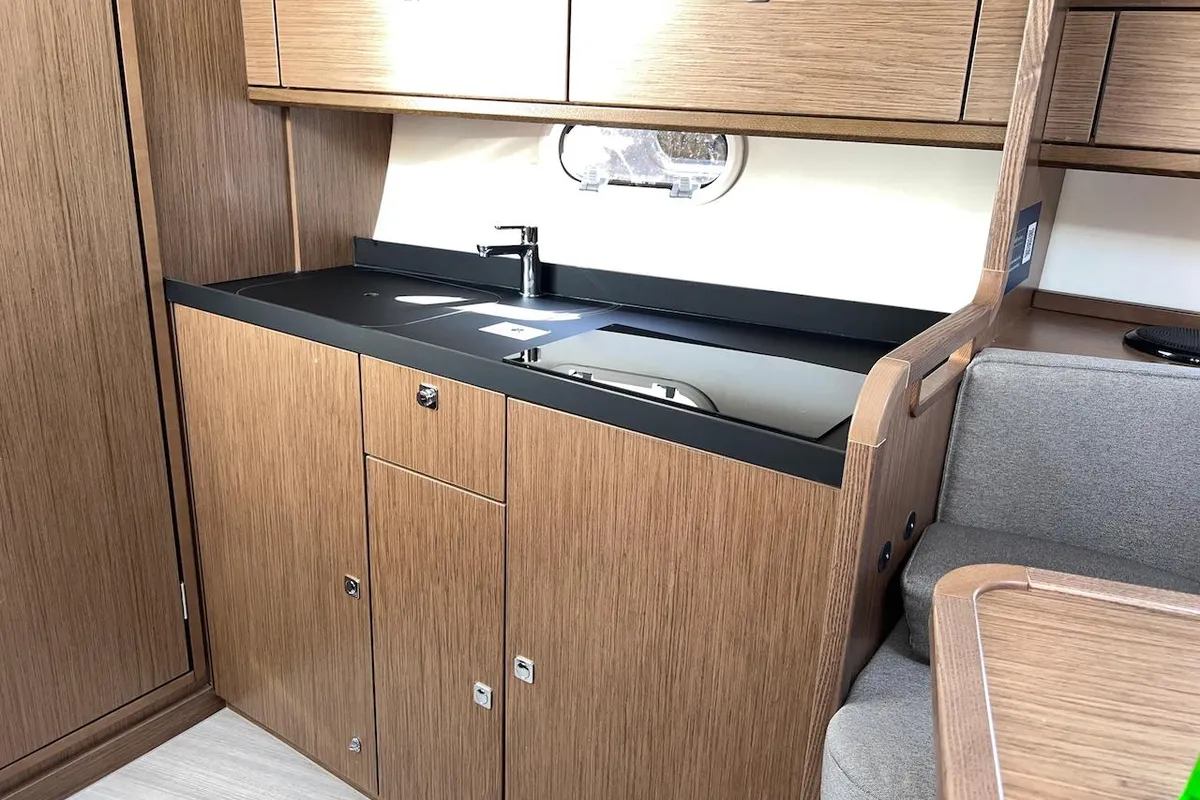 Galley of Roma, a Bavaria S29+ motorboat at Grad Pula, Croatia