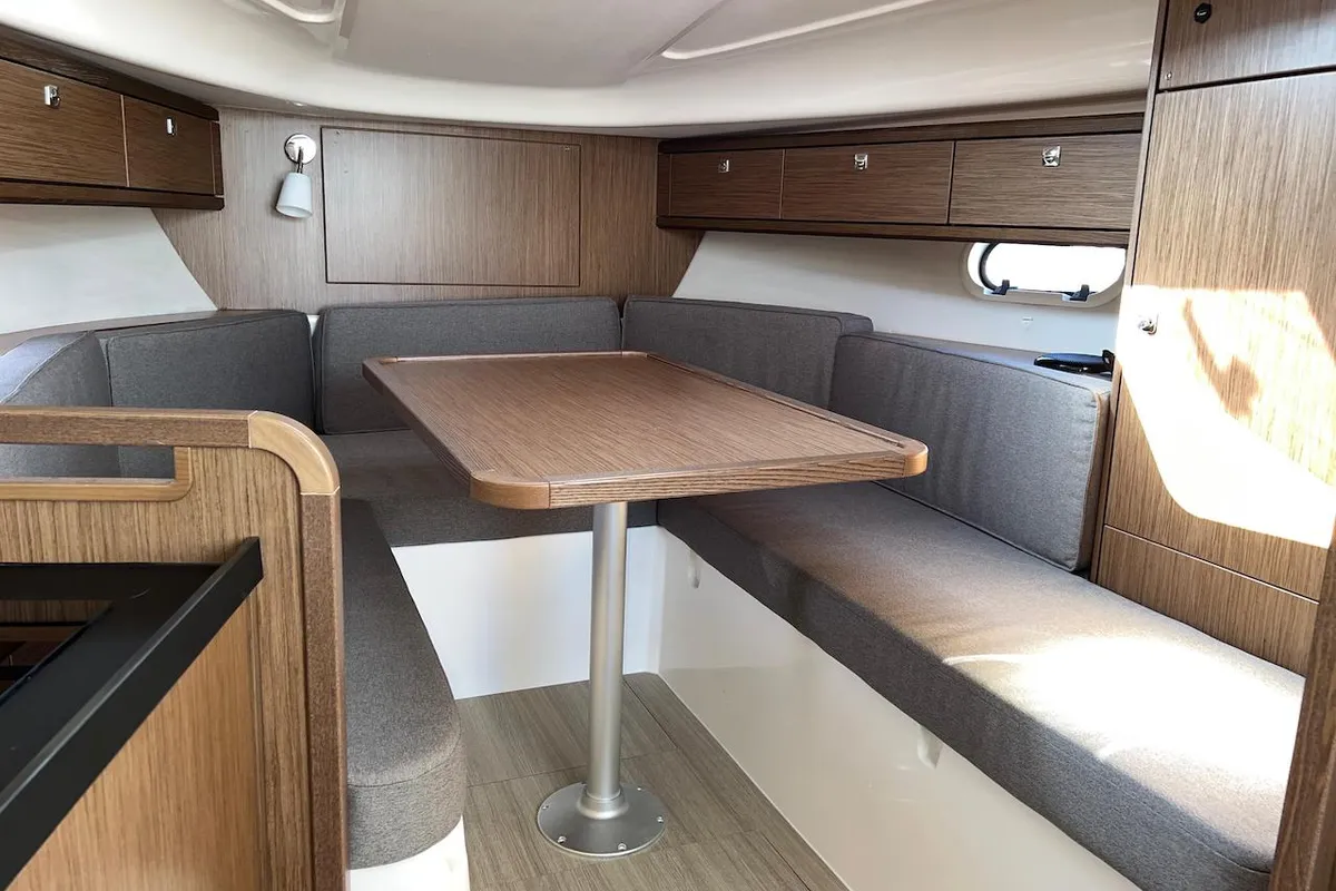 Salon of Roma, a Bavaria S29+ motorboat at Grad Pula, Croatia