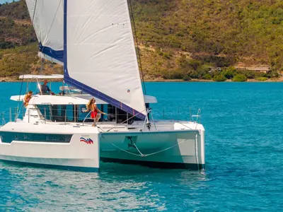 Exterior view of Moorings 4600 - 4 Exclusive Plus, a Leopard 46 catamaran at Road Town, British Virgin Islands