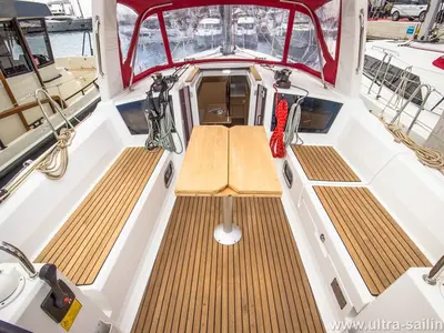 Deck of GASTON, a Beneteau Oceanis 35 sailboat at Split, Croatia