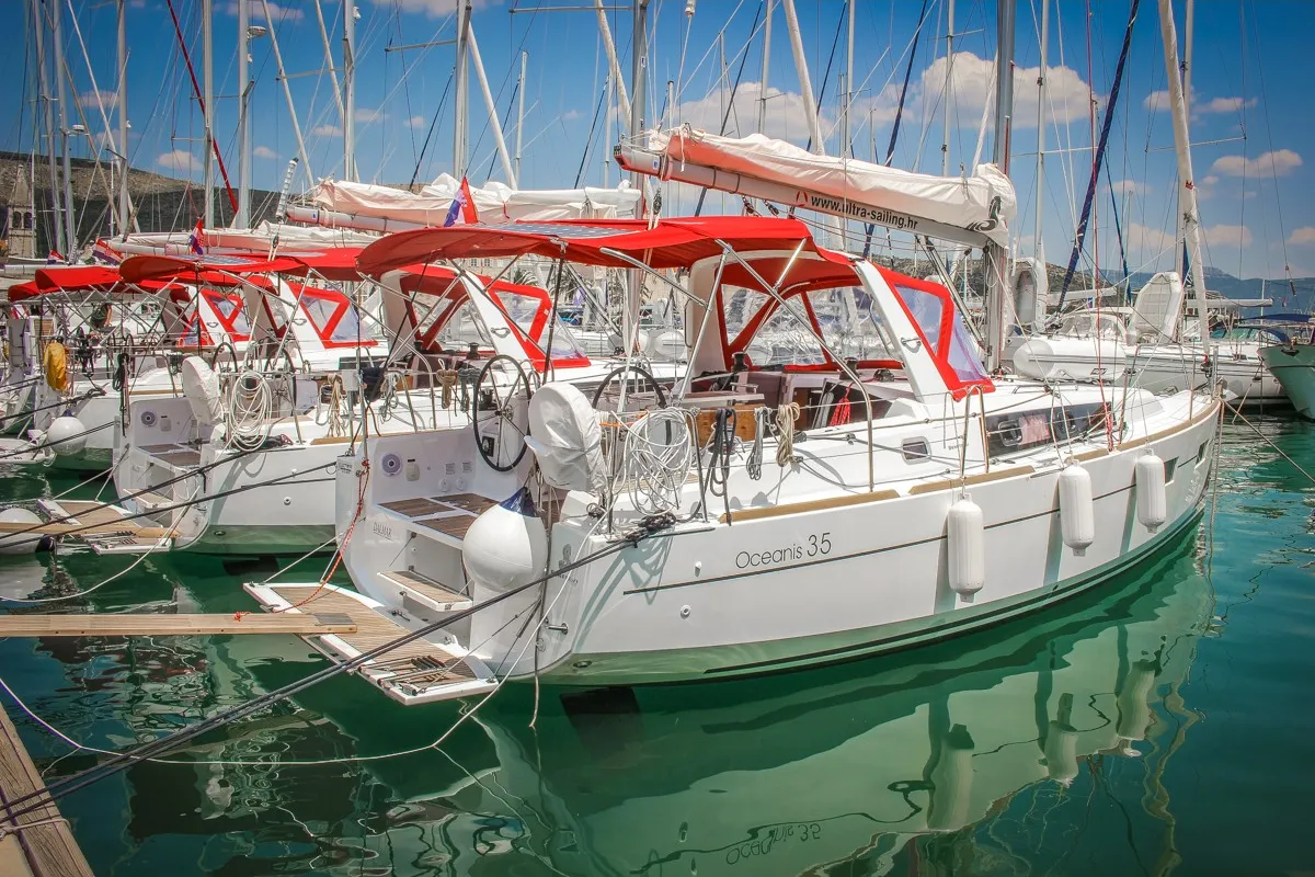 Exterior view of GASTON, a Beneteau Oceanis 35 sailboat at Split, Croatia