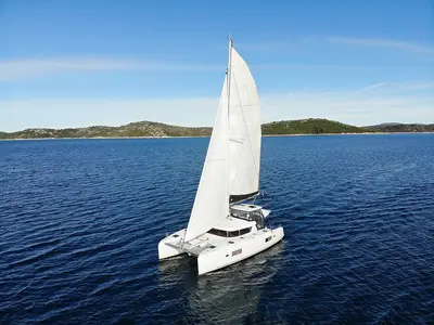 Sofibel, a Lagoon 42 catamaran at Pescara, Italy