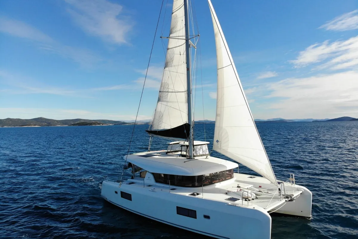 Sofibel, a Lagoon 42 catamaran at Pescara, Italy