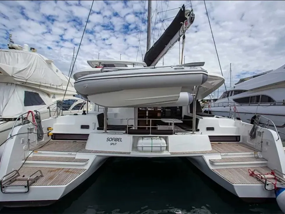 Sofibel, a Lagoon 42 catamaran at Pescara, Italy