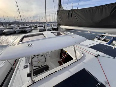 Sofibel, a Lagoon 42 catamaran at Pescara, Italy