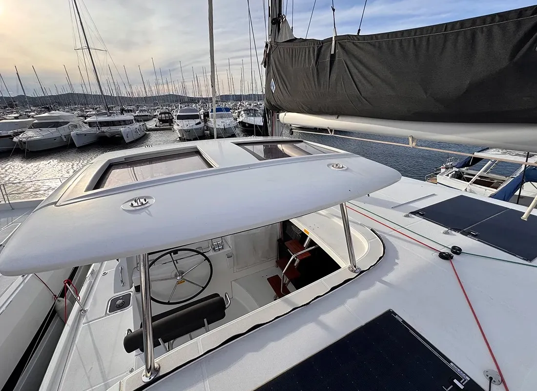 Sofibel, a Lagoon 42 catamaran at Pescara, Italy