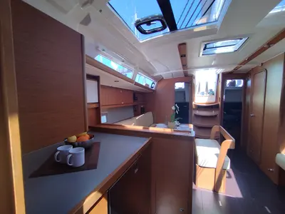 Galley of Andream, a Dufour 430 sailboat at Olbia, Italy