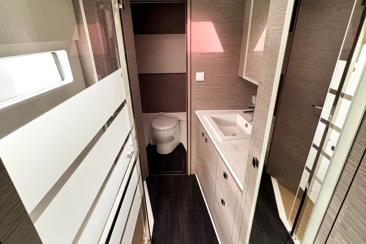 Arigato, a Fountaine Pajot MY5 catamaran at Seget Donji, Croatia