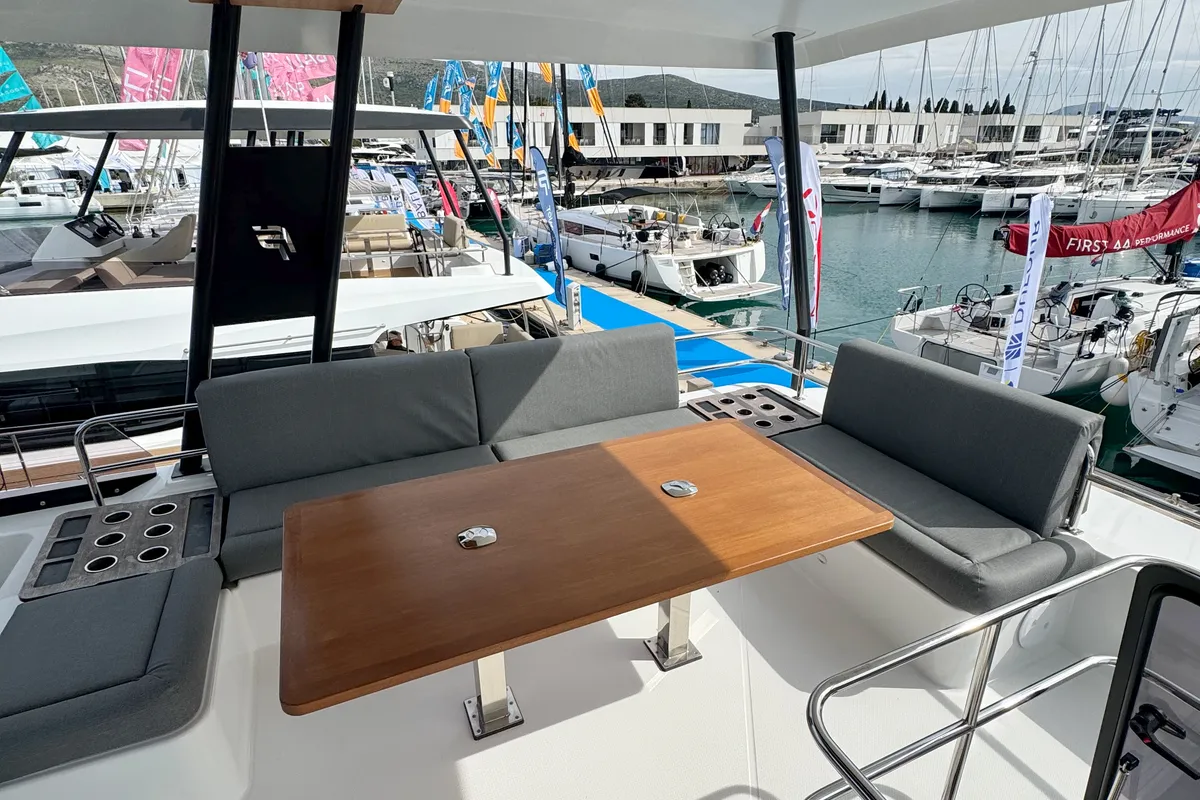 Arigato, a Fountaine Pajot MY5 catamaran at Seget Donji, Croatia