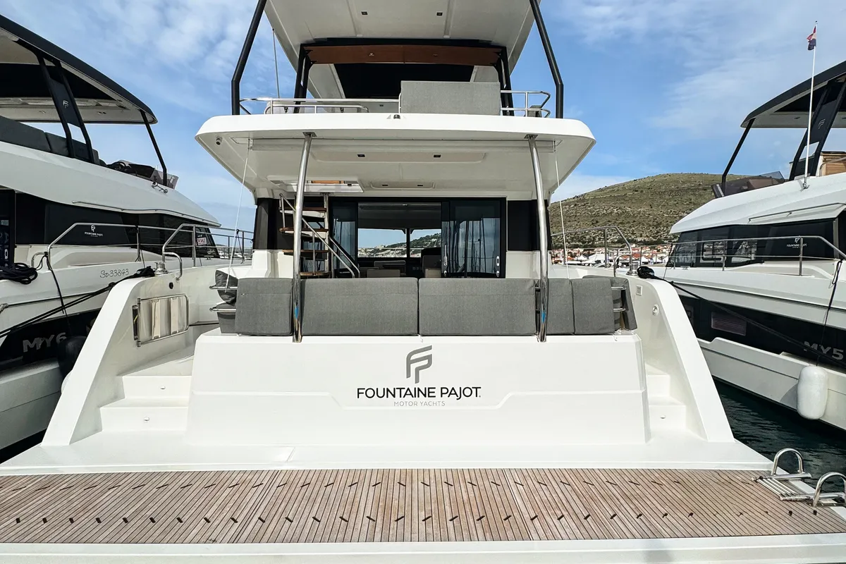 Arigato, a Fountaine Pajot MY5 catamaran at Seget Donji, Croatia