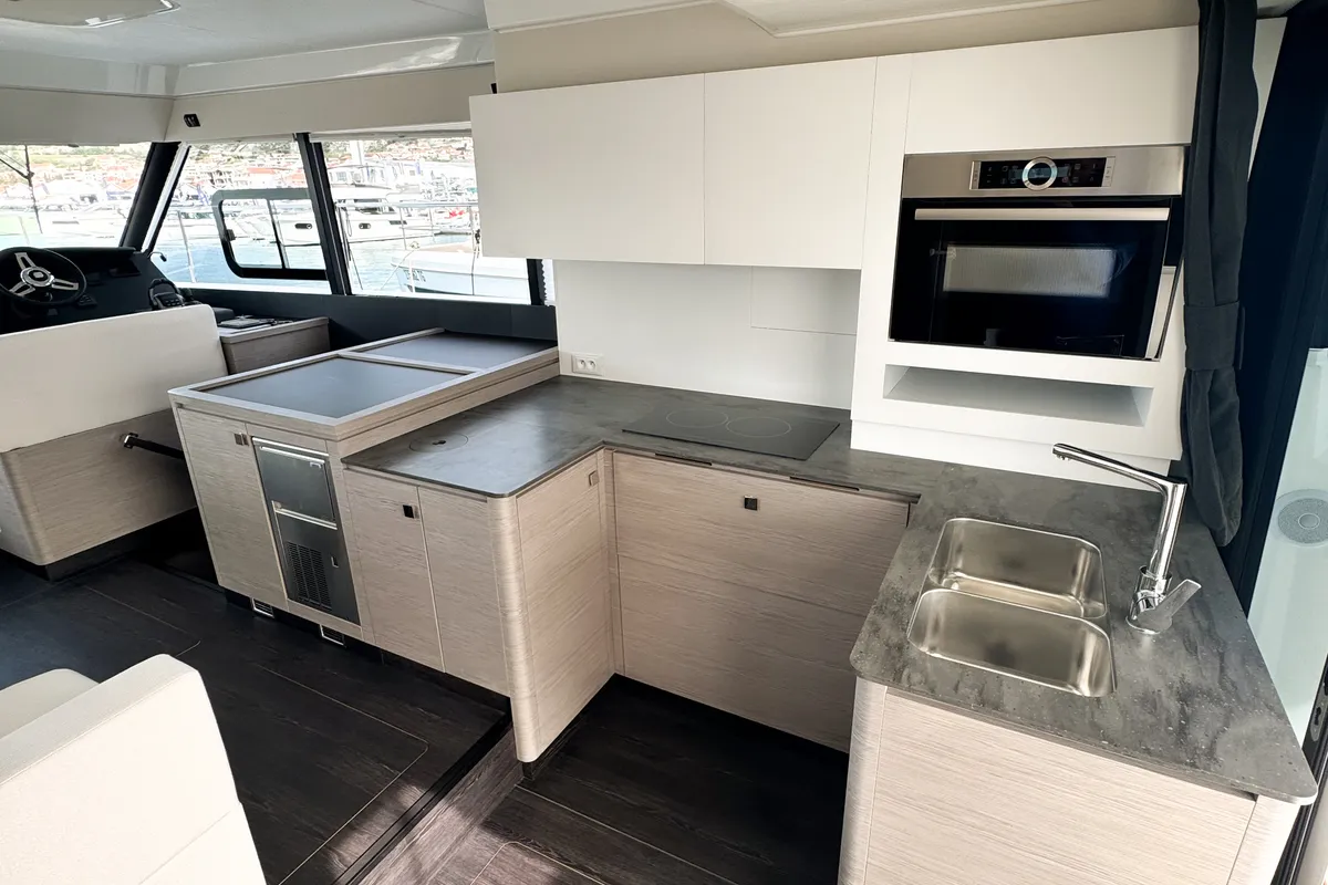 Arigato, a Fountaine Pajot MY5 catamaran at Seget Donji, Croatia