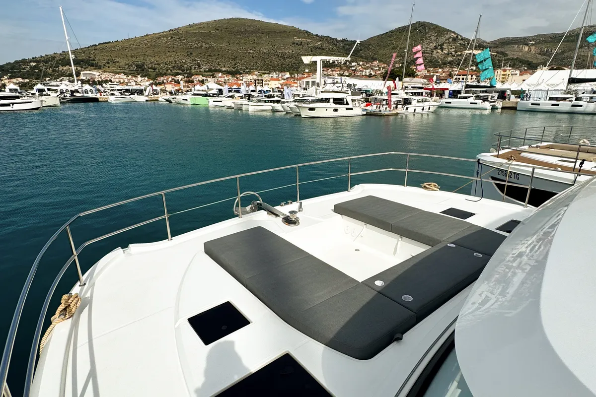 Arigato, a Fountaine Pajot MY5 catamaran at Seget Donji, Croatia