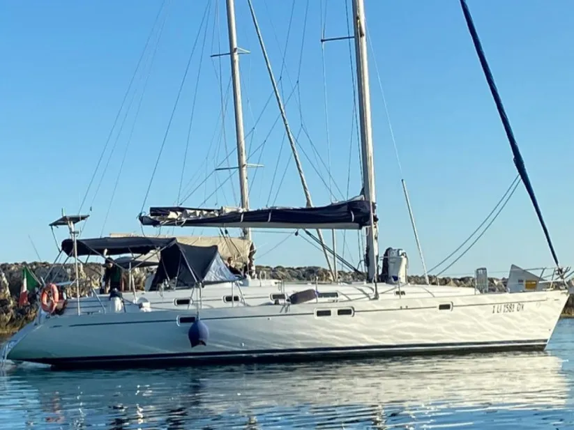 Exterior view of Palmarola, a Beneteau Oceanis 461 sailboat at Marsala, Italy