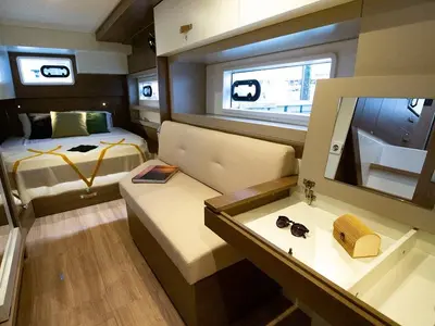 Cabin on Bliss Luxury Catamaran, a Bali 4.4 catamaran at Capo d'Orlando, Italy