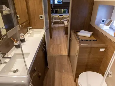 Head on Bliss Luxury Catamaran, a Bali 4.4 catamaran at Capo d'Orlando, Italy