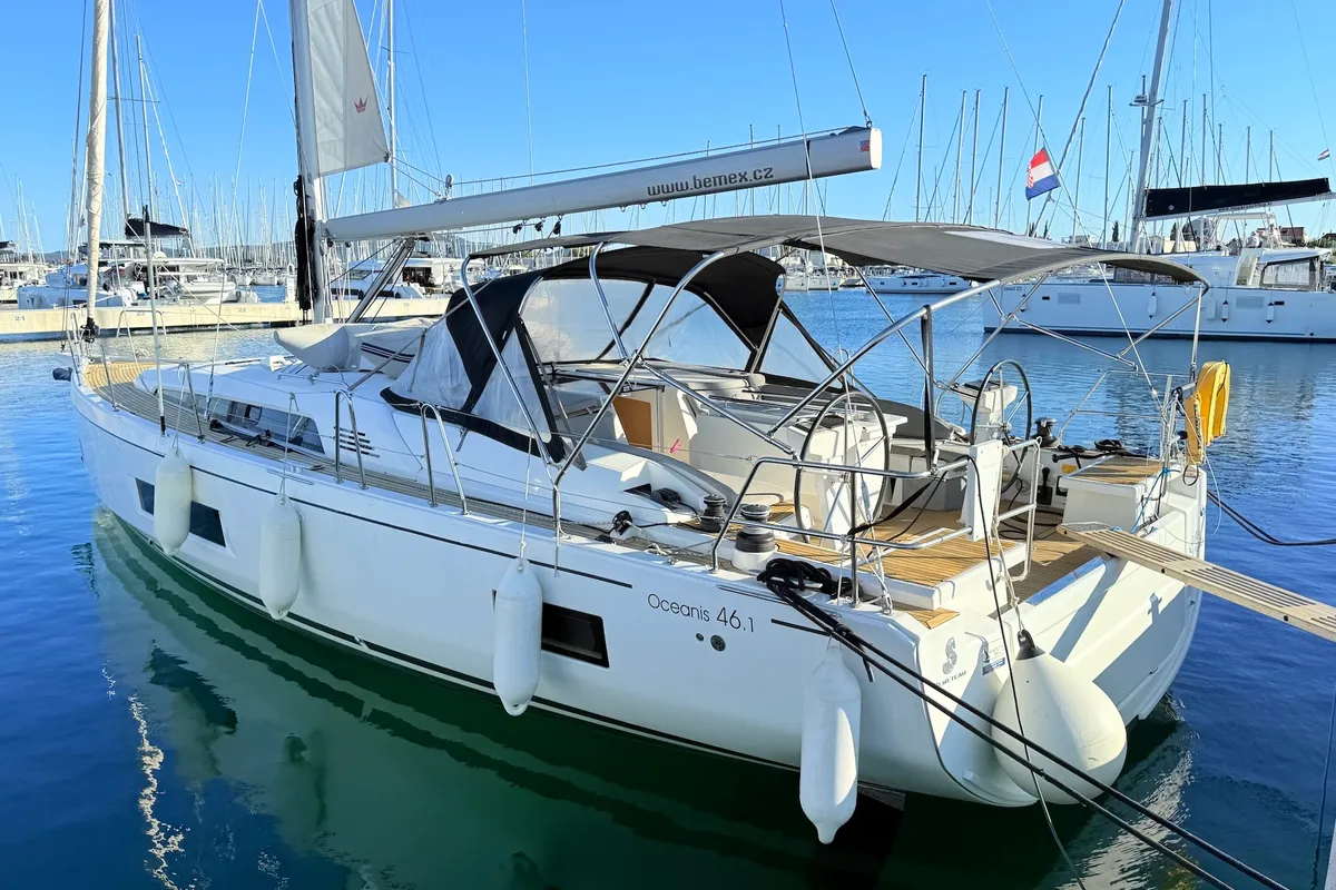Exterior view of Daria & Engara, a Beneteau Oceanis 46.1 sailboat at Općina Sukošan, Croatia