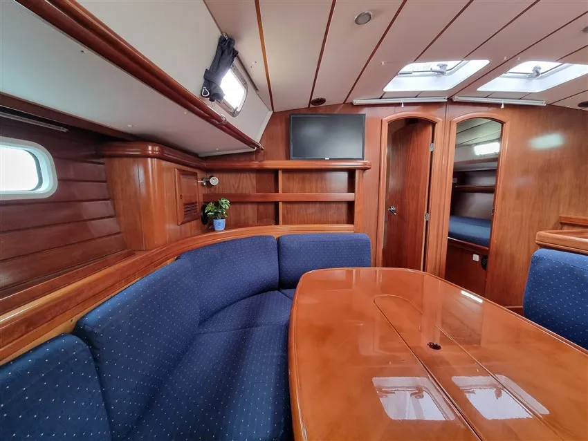 Salon of White Lady, a Beneteau 50 sailboat at Grad Pula, Croatia