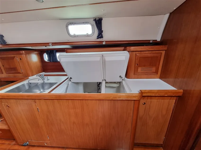 Galley of White Lady, a Beneteau 50 sailboat at Grad Pula, Croatia