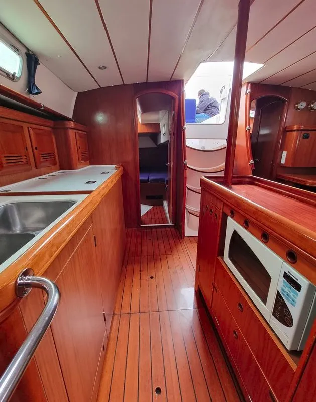 Galley of White Lady, a Beneteau 50 sailboat at Grad Pula, Croatia
