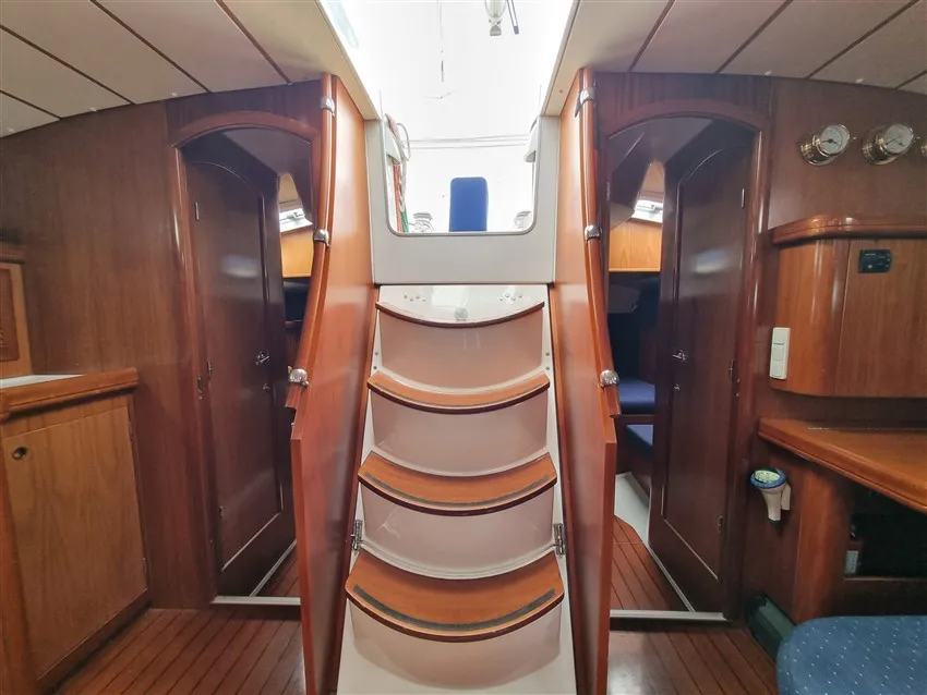 Salon of White Lady, a Beneteau 50 sailboat at Grad Pula, Croatia
