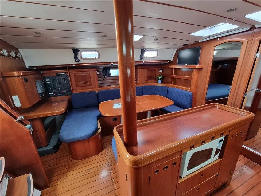 Salon of White Lady, a Beneteau 50 sailboat at Grad Pula, Croatia