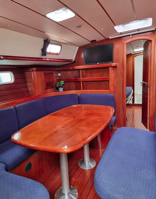 Salon of White Lady, a Beneteau 50 sailboat at Grad Pula, Croatia