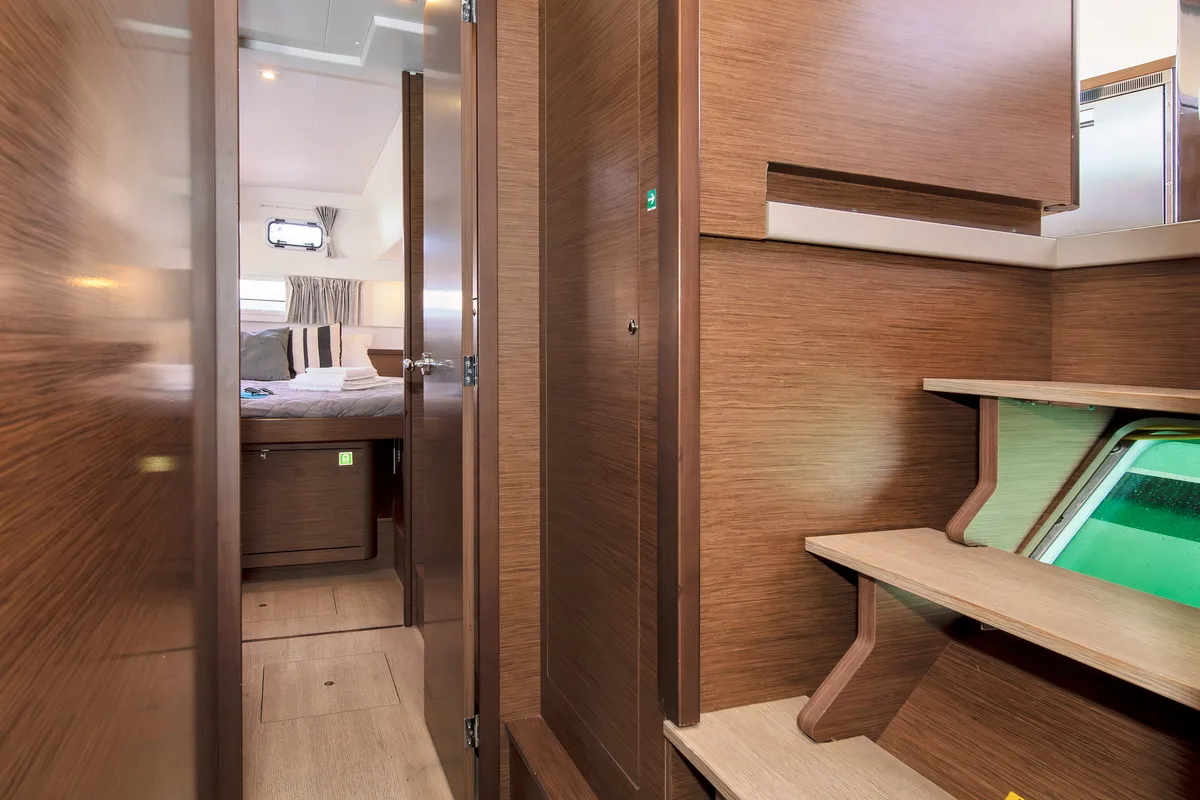 Cabin on Karteria, a Lagoon 42 catamaran at Athens, Greece