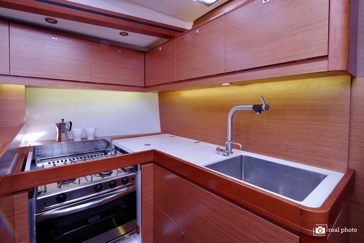 Galley of Stella, a Dufour 520 GL sailboat at Puntone di Scarlino, Italy