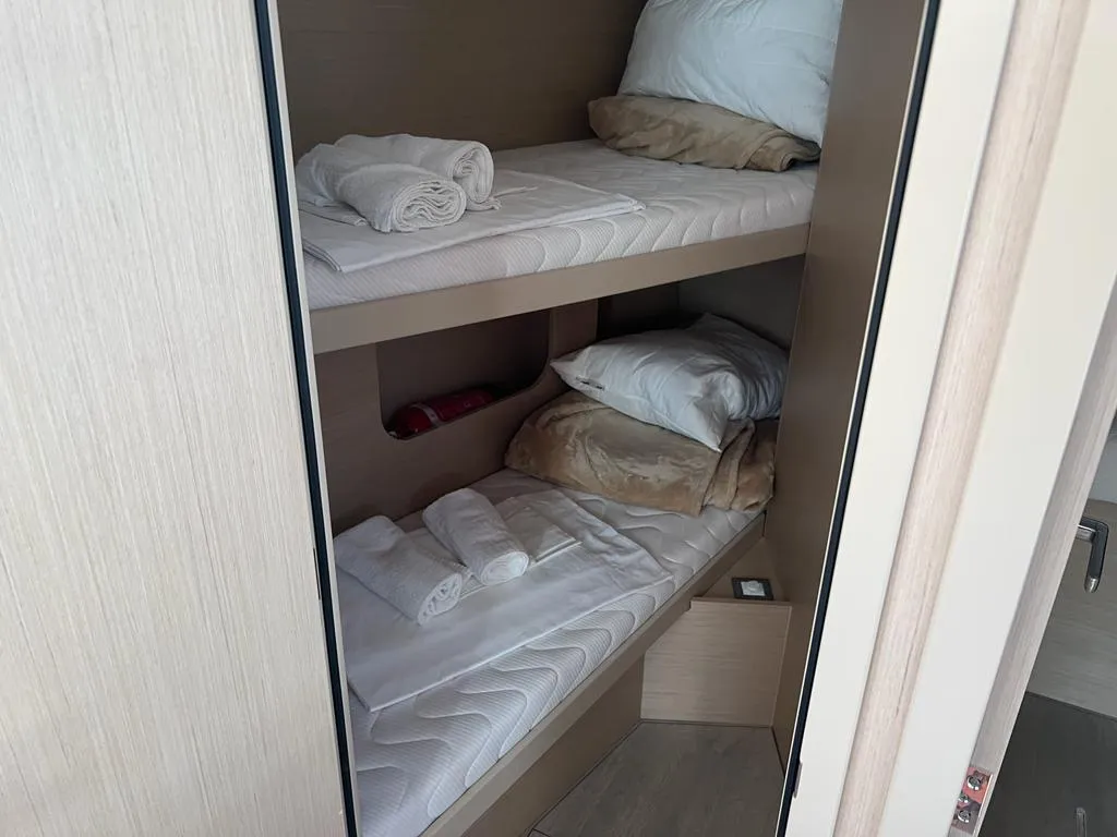 Cabin on Rosalba, a Beneteau Oceanis 40.1 sailboat at Capo d'Orlando, Italy